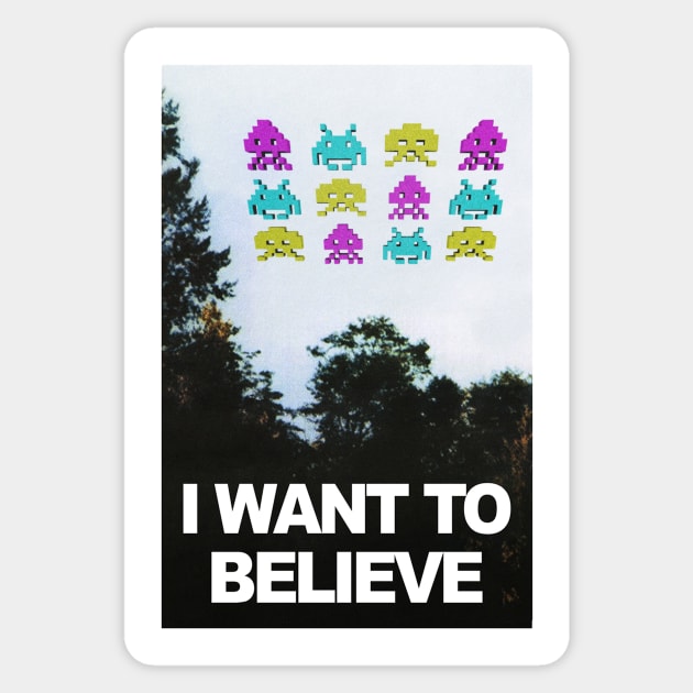 Believe Invaders Sticker by gnotorious